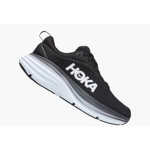 Hoka One One Black and White Athletic Shoes